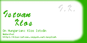 istvan klos business card
